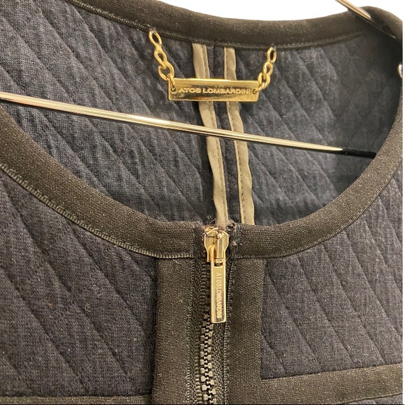 Atos Lombardini Belted Zip Up Blazer Size 42 - Picture 4 of 4